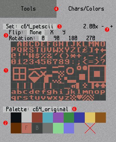 image of picker with elements labeled by number