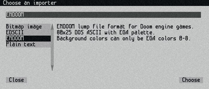 image of importer chooser